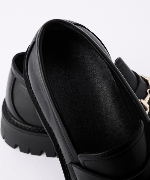 cussil（クシル）の「【cussil/クシル】チャンキーラグソールデザインビットローファー +6cm（ローファー・メンズ・ブラック・L/M/S）」の19枚目の写真