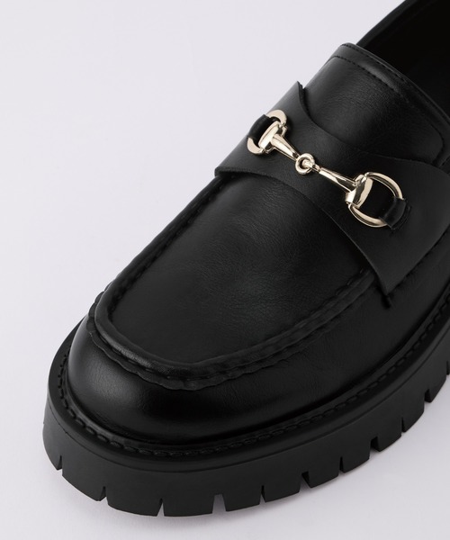 cussil（クシル）の「【cussil/クシル】チャンキーラグソールデザインビットローファー +6cm（ローファー・メンズ・ブラック・L/M/S）」の21枚目の写真