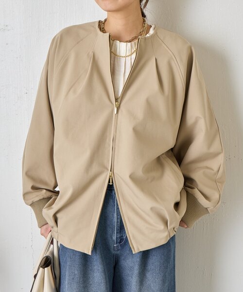 Jena espace merveilleux（ジェナ　エスパスメルヴェイユ）の「裾タックコクーンブルゾン（ベスト・レディース・チャコールグレー・FREE）」の17枚目の写真