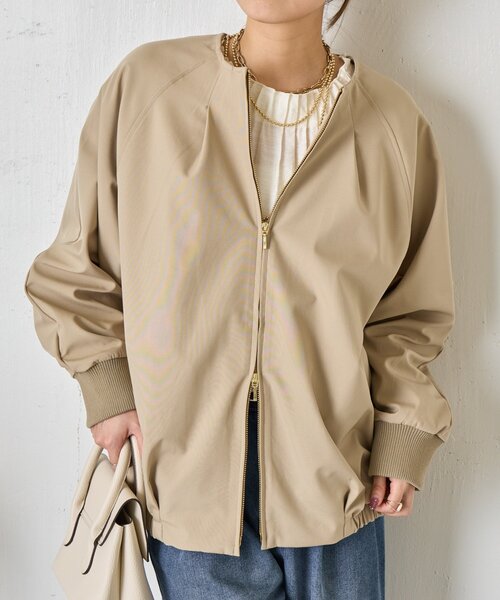 Jena espace merveilleux（ジェナ　エスパスメルヴェイユ）の「裾タックコクーンブルゾン（ベスト・レディース・チャコールグレー・FREE）」の18枚目の写真