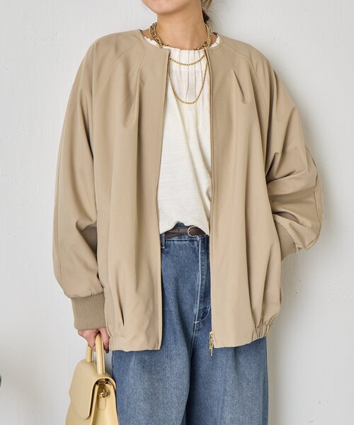 Jena espace merveilleux（ジェナ　エスパスメルヴェイユ）の「裾タックコクーンブルゾン（ベスト・レディース・チャコールグレー・FREE）」の19枚目の写真