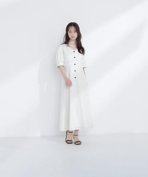 ◇バイカラーステッチワンピース（ワンピース）｜NATURAL BEAUTY BASIC