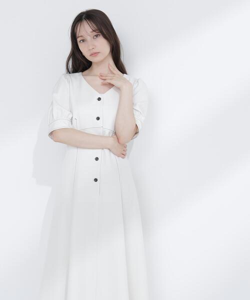 NATURAL BEAUTY BASIC(ナチュラルビューティーベーシック)の「◇バイカラーステッチワンピース(ワンピース・レディース・ブルー系その他6/ブルー系その他/ホワイト系その他・P/S/MEDIUM)」の11枚目の写真