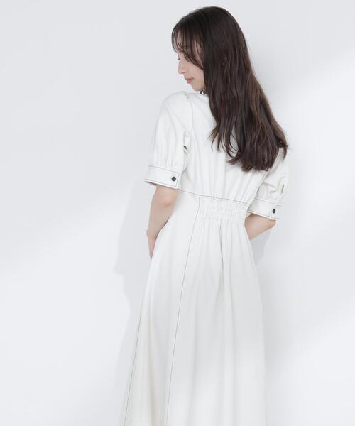 NATURAL BEAUTY BASIC(ナチュラルビューティーベーシック)の「◇バイカラーステッチワンピース(ワンピース・レディース・ブルー系その他6/ブルー系その他/ホワイト系その他・P/S/MEDIUM)」の13枚目の写真