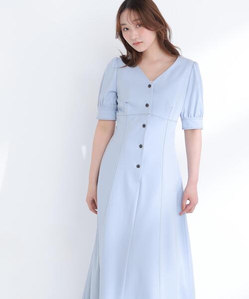 NATURAL BEAUTY BASIC(ナチュラルビューティーベーシック)の「◇バイカラーステッチワンピース(ワンピース・レディース・ブルー系その他6/ブルー系その他/ホワイト系その他・P/S/MEDIUM)」の17枚目の写真
