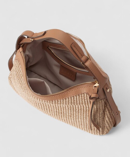 ANAYI（アナイ）の「◇レザーコンビハンドバッグ（ハンドバッグ・レディース・ライトベージュ・FREE）」の5枚目の写真