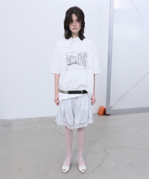 LCDC TM(エルシーディーシーティーエム)の「OPENED OVERSIZED T-SHIRT (WHITE)(Tシャツ/カットソー・レディース・その他・OS)」の1枚目の写真
