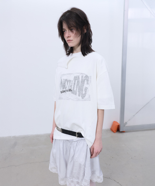 LCDC TM(エルシーディーシーティーエム)の「OPENED OVERSIZED T-SHIRT (WHITE)(Tシャツ/カットソー・レディース・その他・OS)」の7枚目の写真