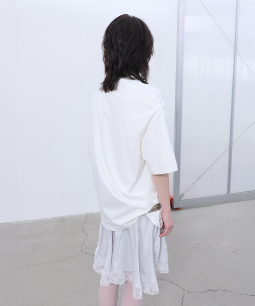 LCDC TM(エルシーディーシーティーエム)の「OPENED OVERSIZED T-SHIRT (WHITE)(Tシャツ/カットソー・レディース・その他・OS)」の8枚目の写真