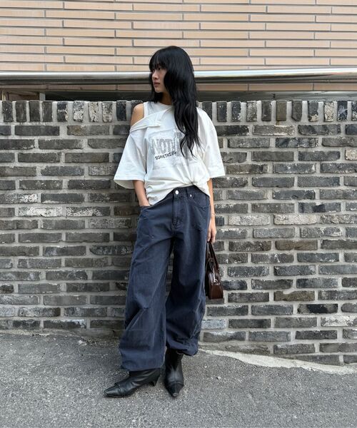 LCDC TM(エルシーディーシーティーエム)の「OPENED OVERSIZED T-SHIRT (WHITE)(Tシャツ/カットソー・レディース・その他・OS)」の4枚目の写真