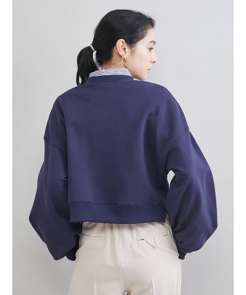 Mila Owen（ミラオーウェン）の「フォルムスリーブショートトレーナー（スウェット・レディース・ネイビー/アイボリー/ピンク・F）」の7枚目の写真