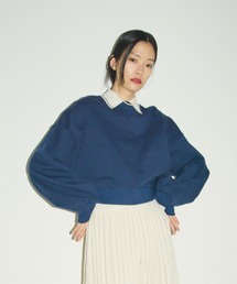 襟付きペプラムニットミニワンピース（ニット/セーター）｜Mila Owen 