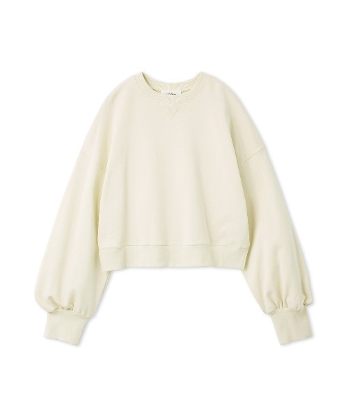 Mila Owen（ミラオーウェン）の「フォルムスリーブショートトレーナー（スウェット・レディース・ネイビー/アイボリー/ピンク・F）」の2枚目の写真