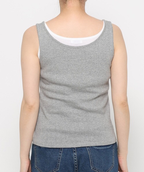 LOWRYS FARM(ローリーズファーム)の「ヘンリーレイヤードタンク 638381(タンクトップ・レディース・ブラック/グレー/レッド/アイボリー・FREE)」の12枚目の写真