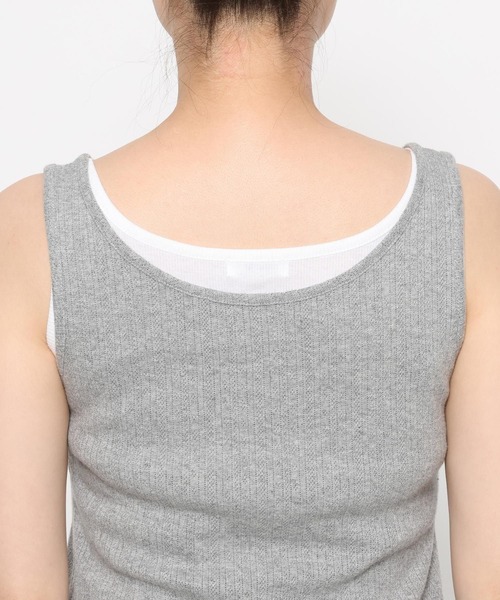 LOWRYS FARM(ローリーズファーム)の「ヘンリーレイヤードタンク 638381(タンクトップ・レディース・ブラック/グレー/レッド/アイボリー・FREE)」の8枚目の写真