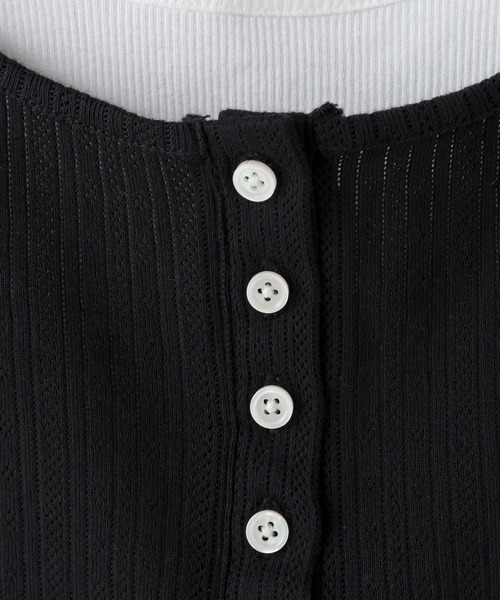 LOWRYS FARM(ローリーズファーム)の「ヘンリーレイヤードタンク 638381(タンクトップ・レディース・ブラック/グレー/レッド/アイボリー・FREE)」の5枚目の写真