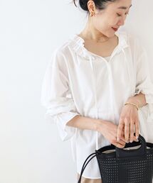 le.coeur blanc | シアーフリルネックブラウス(シャツ/ブラウス)
