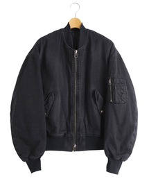 marka（マーカ）の「marka / マーカ：PUFFED DENIM BOMBER JACKET -ORGANIC COTTON 12oz DENIM-：M25D04BL01C[COR]（デニムジャケット）」