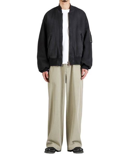 marka（マーカ）の「marka / マーカ：PUFFED DENIM BOMBER JACKET -ORGANIC COTTON 12oz DENIM-：M25D04BL01C[COR]（ブルゾン・メンズ・ブラック・2(M)/3(L)）」の12枚目の写真