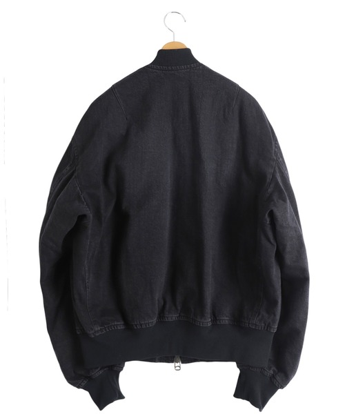 marka（マーカ）の「marka / マーカ：PUFFED DENIM BOMBER JACKET -ORGANIC COTTON 12oz DENIM-：M25D04BL01C[COR]（ブルゾン・メンズ・ブラック・2(M)/3(L)）」の3枚目の写真