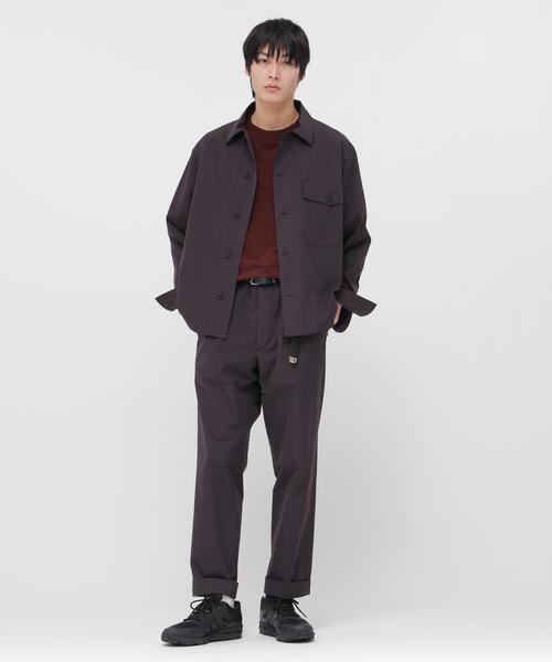MARGARET HOWELL（マーガレットハウエル）の「COTTON SILK PLAINWEAVE（ブルゾン・メンズ・ベージュ/ダークブラウン・SMALL/MEDIUM/LARGE）」の7枚目の写真