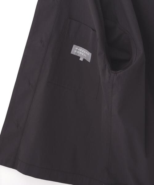 MARGARET HOWELL（マーガレットハウエル）の「COTTON SILK PLAINWEAVE（ブルゾン・メンズ・ベージュ/ダークブラウン・SMALL/MEDIUM/LARGE）」の10枚目の写真