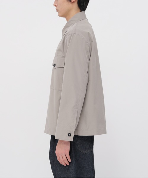 MARGARET HOWELL（マーガレットハウエル）の「COTTON SILK PLAINWEAVE（ブルゾン・メンズ・ベージュ/ダークブラウン・SMALL/MEDIUM/LARGE）」の12枚目の写真