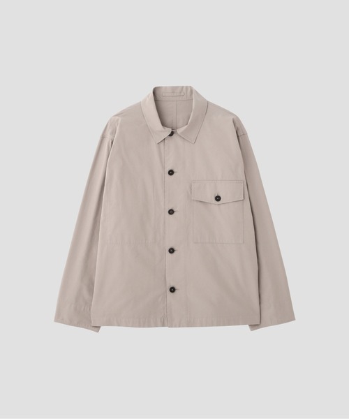 MARGARET HOWELL（マーガレットハウエル）の「COTTON SILK PLAINWEAVE（ブルゾン・メンズ・ベージュ/ダークブラウン・SMALL/MEDIUM/LARGE）」の13枚目の写真