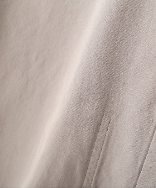 MARGARET HOWELL（マーガレットハウエル）の「COTTON SILK PLAINWEAVE（ブルゾン・メンズ・ベージュ/ダークブラウン・SMALL/MEDIUM/LARGE）」の14枚目の写真