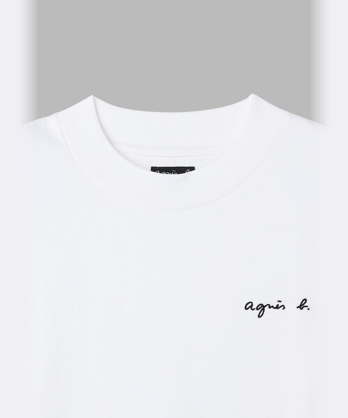agnes b.(アニエスベー)の「メンズ ロゴ 刺繍 コットン 半袖 Tシャツ "Horace"(Tシャツ/カットソー・メンズ・ホワイト・2/3/1)」の3枚目の写真