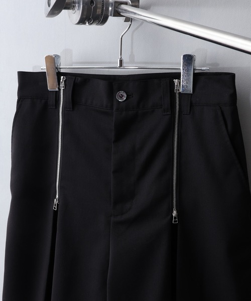 welise（ウェライズ）の「【welise/ウェライズ】ハイグレードヘビーTR  ジッパータックモードハーフスラックス（その他パンツ・メンズ・ブラック/グレー・L/M/S）」の15枚目の写真