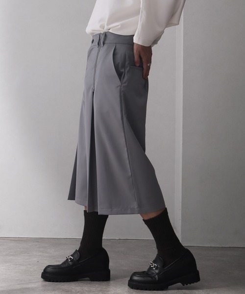 welise（ウェライズ）の「【welise/ウェライズ】ハイグレードヘビーTR  ジッパータックモードハーフスラックス（その他パンツ・メンズ・ブラック/グレー・L/M/S）」の11枚目の写真