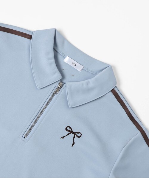 algy（アルジー）の「【セットアップ対応】ハーフジップ半袖T（Tシャツ/カットソー・キッズ・サックスブルー/ブラック/グレー・160/150/140/130）」の18枚目の写真