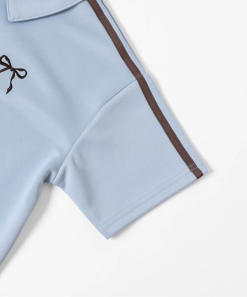 algy（アルジー）の「【セットアップ対応】ハーフジップ半袖T（Tシャツ/カットソー・キッズ・サックスブルー/ブラック/グレー・160/150/140/130）」の21枚目の写真