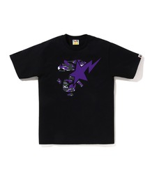 A BATHING APE(�A�x�C�V���O�G�C�v)��GLITCH WOODLAND CAMO APE FACE STA TEE(T�V���c/�J�b�g�\�[)