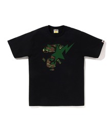 GLITCH WOODLAND CAMO APE FACE STA TEE