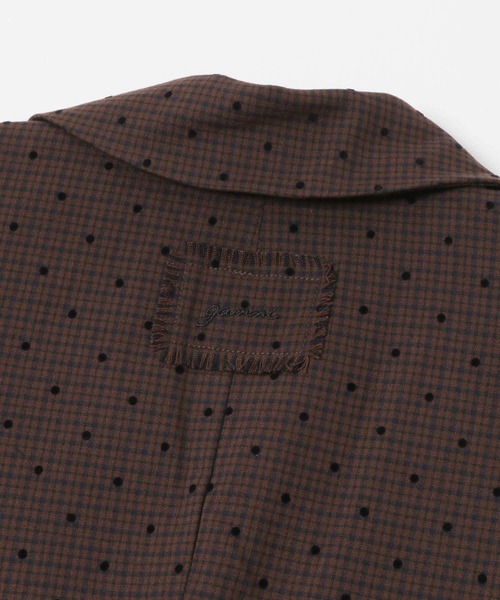GANNI(ガニー)の「GANNI FLOCKCHECK SUITING BLAZER(テーラードジャケット・レディース・ブラウン・36)」の4枚目の写真