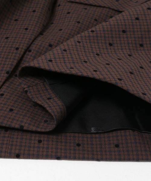 GANNI(ガニー)の「GANNI FLOCKCHECK SUITING BLAZER(テーラードジャケット・レディース・ブラウン・36)」の3枚目の写真