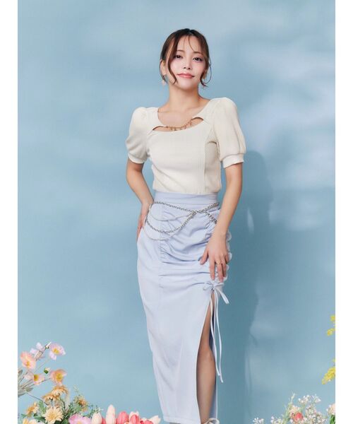 EATME（イートミー）の「パールチェーンベルト（ベルト・レディース・シルバー・FREE）」の4枚目の写真