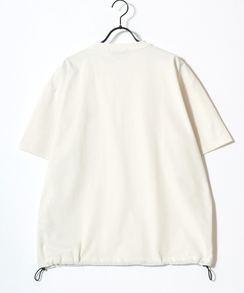 U.S. POLO ASSN.(ユーエスポロアッスン)の「U.S. POLO ASSN./ユーエスポロアッスン 別注 接触冷感/ストレッチ/UVカット/吸水速乾 オーバーサイズ 無地 ロゴ ワンポイント刺繍 ドローコード 半袖Tシャツ/レディース メンズ(Tシャツ/カットソー・メンズ・チャコールグレー/ブラック/ネイビー/ホワイト・M/L/LL)」の17枚目の写真