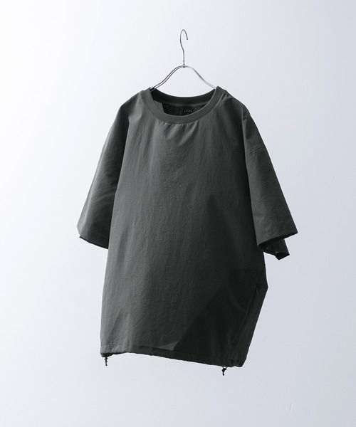 EKAL（エカル）の「DOT AIR SHORT-SLEEVE PULLOVER（Tシャツ/カットソー・メンズ・チャコールグレー/ネイビー/ブラック/ブラウン・LARGE/MEDIUM）」の2枚目の写真
