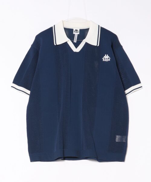 Kappa（カッパ）の「ニットゲームシャツ（ニット/セーター・メンズ・ネイビー/ブラウン系その他/オフホワイト・LARGE/X-LARGE/MEDIUM）」の3枚目の写真
