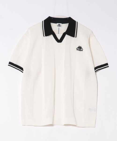 Kappa（カッパ）の「ニットゲームシャツ（ニット/セーター・メンズ・ネイビー/ブラウン系その他/オフホワイト・LARGE/X-LARGE/MEDIUM）」の2枚目の写真