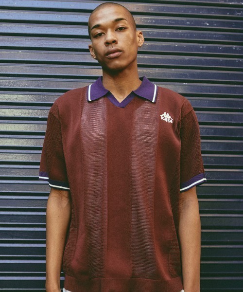 Kappa（カッパ）の「ニットゲームシャツ（ニット/セーター・メンズ・ネイビー/ブラウン系その他/オフホワイト・LARGE/X-LARGE/MEDIUM）」の8枚目の写真