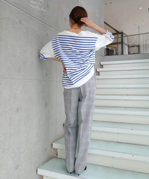 IENA（イエナ）の「Maison IENA 別注 Nell/ネル チェックペグトップパンツ 261-202-61（スラックス・レディース・カーキ・38/36）」の18枚目の写真