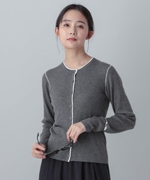 GLOBAL WORK | MATINEE LINE/シルク混配色カーディガン/646676(カーディガン/ボレロ)