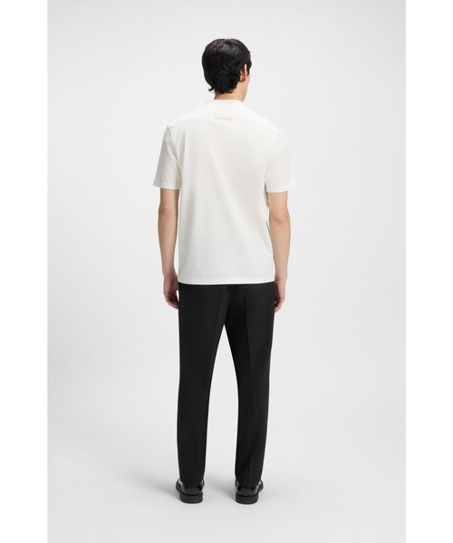 HUGO（ヒューゴ）の「スリムフィットTシャツ ストレッチコットン スタンドカラー（Tシャツ/カットソー・メンズ・ブラック/ホワイト・XXL/L/XL/S/M）」の9枚目の写真