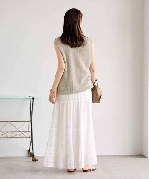 FRAMeWORK（フレームワーク）の「≪追加≫ウォッシャブルPLリネン混2WAYニット（ニット/セーター・レディース・ブラック/ベージュ・FREE）」の16枚目の写真