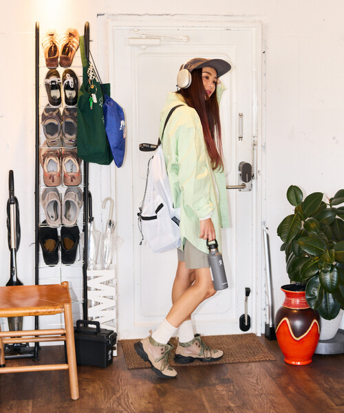 WEEKEND(ER)(ウィークエンダー)の「WEEKEND(ER) × FREAK'S STORE/ウィークエンダー × フリークスストア 別注 MESH DRAWSTRING BACKPACK バックパック(バックパック/リュック・メンズ・ホワイト/オレンジ/グレー/ブラック・ONE SIZE)」の5枚目の写真