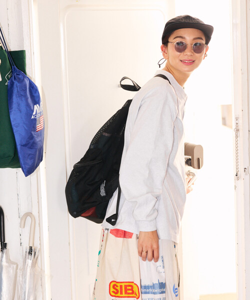 WEEKEND(ER)(ウィークエンダー)の「WEEKEND(ER) × FREAK'S STORE/ウィークエンダー × フリークスストア 別注 MESH DRAWSTRING BACKPACK バックパック(バックパック/リュック・メンズ・ホワイト/オレンジ/グレー/ブラック・ONE SIZE)」の20枚目の写真
